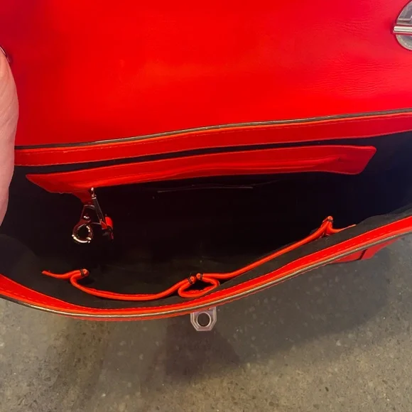 Rebecca Minkoff Park Avenue Hot Pink/Orange Shoulder Bag - Picture 3 of 5